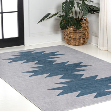 Chayton Minimalist Geometric Machine-washable Area Rug